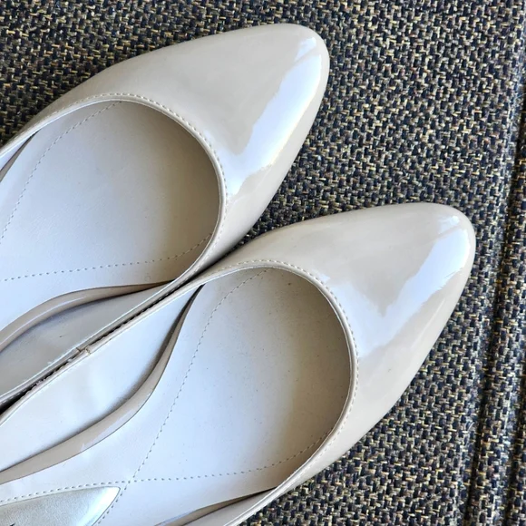 Alfani Women's Daleah Khaki Pointed Toe Classic Patent Pumps Size 8.5 Block Heel - Picture 9 of 15